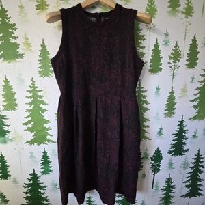 Who What Wear Jacquard Print Sleeveless Dress